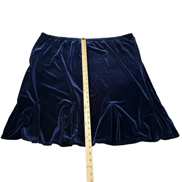 Susan Graver Stretch Velvet Skirt A-Line Pleated Knee Length Office Casual 2X - Picture 10 of 10